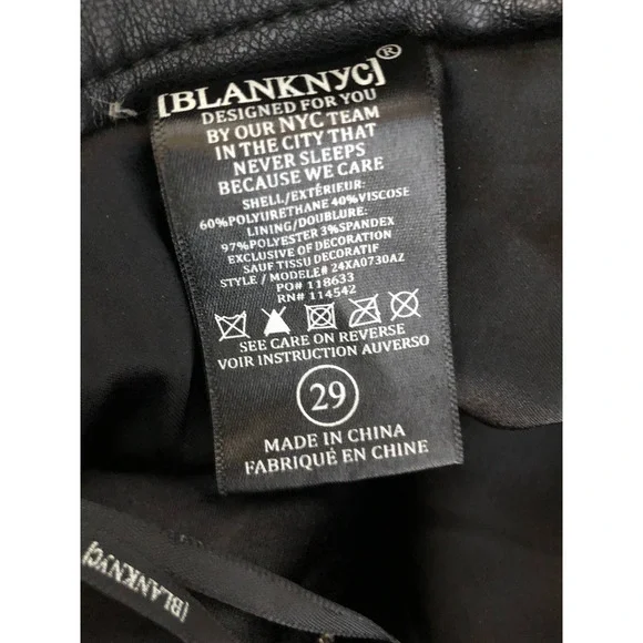 Blank NYC Spend The Night Skirt Mini Faux Leather Black 29 - Picture 13 of 14